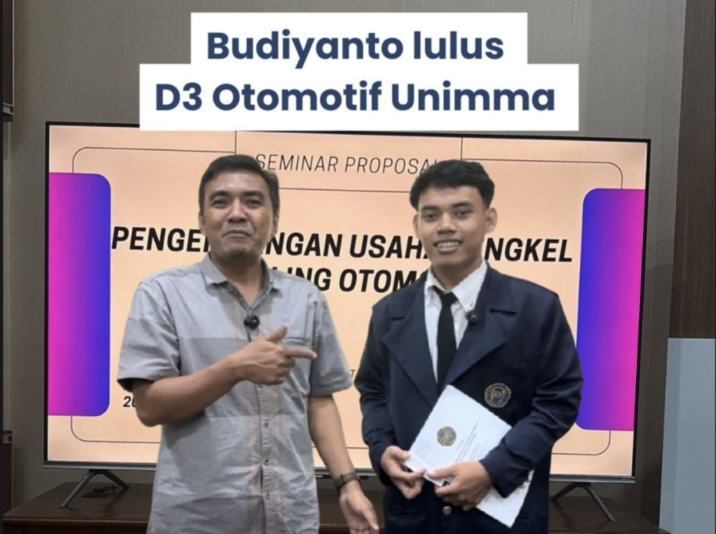 Budiyanto, Lulus D3 Otomotif UNIMMA dengan Tugas Akhir Pengembangan Usaha Bengkel